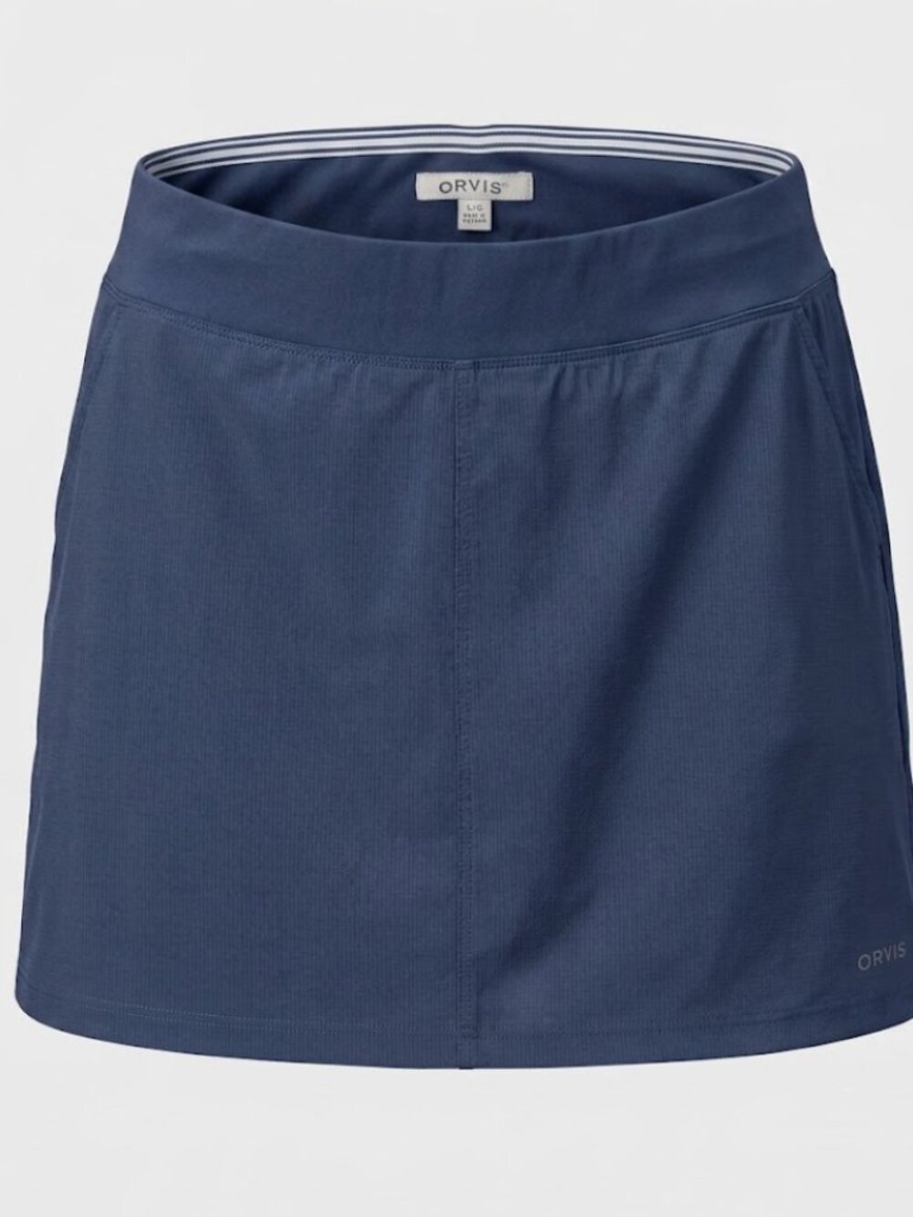 Orvis Womens Large Navy Blue Active Ripstop Skort Hiking Golf Athletic Shorts L